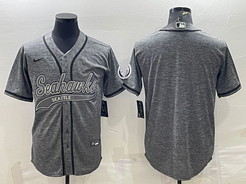 Men Seattle Seahawks Blank Grey hemp ash 2022 Nike Co branded NFL Jersey->seattle seahawks->NFL Jersey